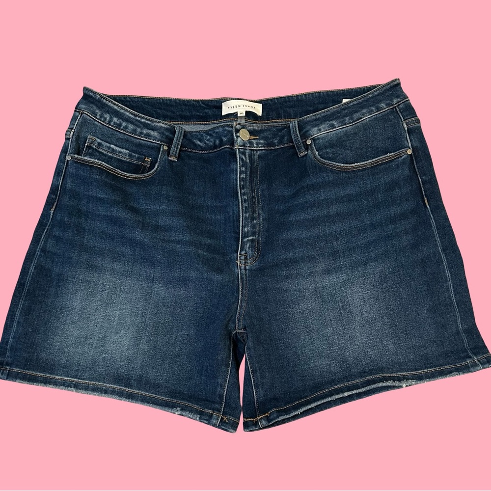 NWT!RISEN STRETCH SHORTS,+SIZE 3X, GRAINING, & SHADING,FINISHED HEM W LT FRAYING